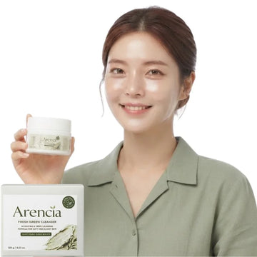 Arencia Fresh Green Rice Mochi Cleanser  | Low pH Facial Cleanser with Rice Powder & Green Tea | Hydrating Deep Cleansing | 120g
