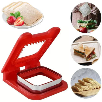 2-in-1 Sandwich Cutter & Sealer | Kids Bread Cutter, Decruster & Uncrustable Sandwich Maker | Random Color